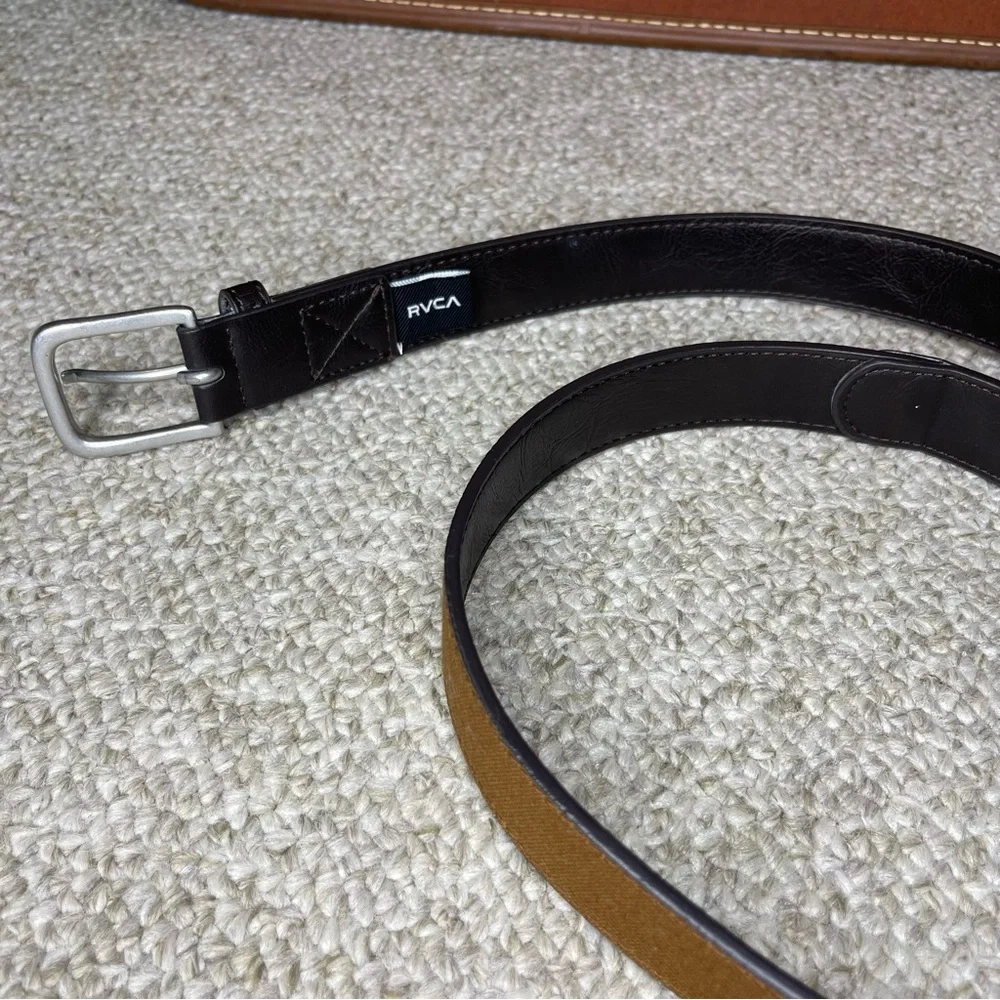 RVCA canvas and leather belt